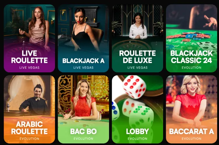 Games at Wolf.io Live Casino