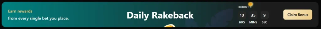 Daily Rakeback as Wolf.io Bonus