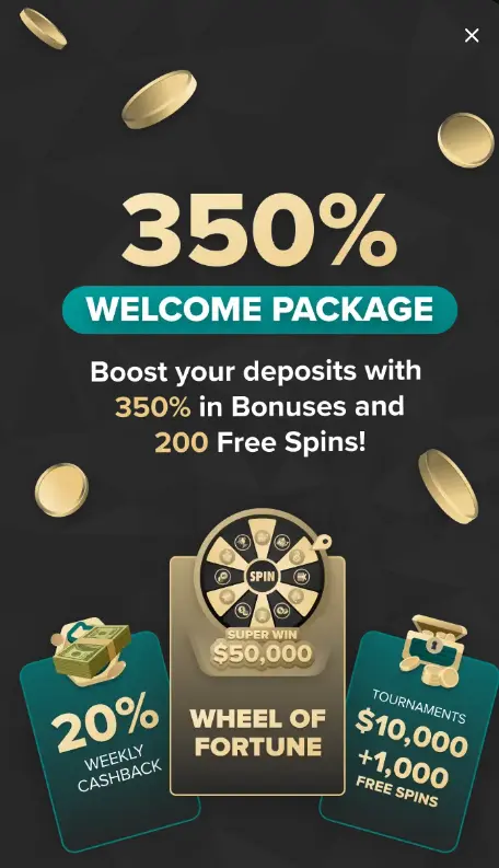 350% Welcome Package
